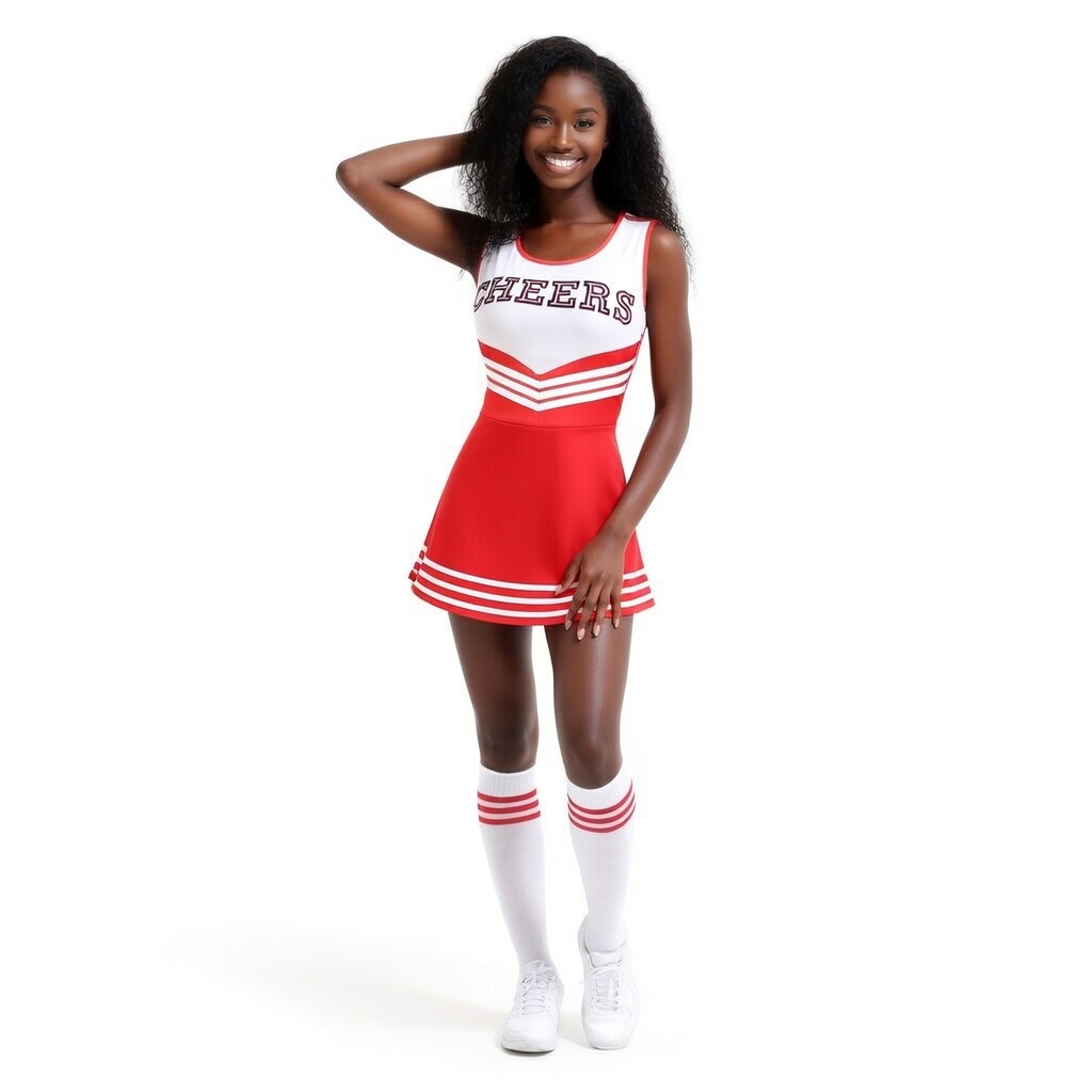 Sleeveless Cheerleader Uniform - đánh giá và giá Cheerleading Pom Pom