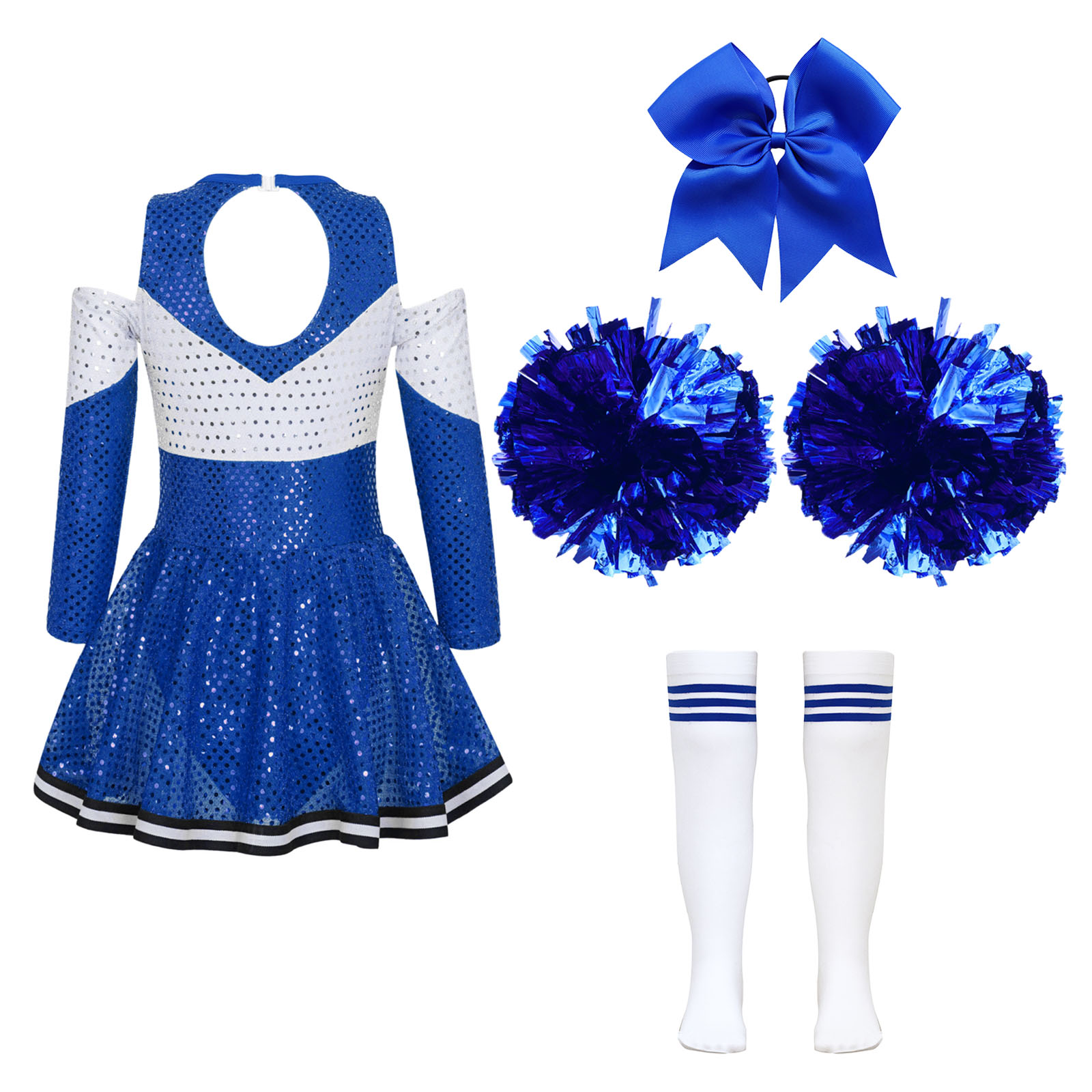 Kids Girls Cheerleader Costume - đánh giá và giá Cheerleading Pom Pom