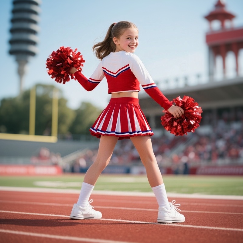 Girls Cheerleader Costume Bask - đánh giá và giá Cheerleading Pom Pom